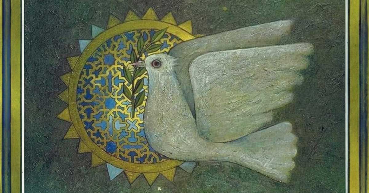 Painting of a dove of peace