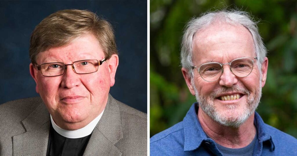 The Ven. Dr. Richard Leggett (left) and the Rev. Lyle McKenzie are the Anglican and Lutheran recipients, respectively, of the 2024 Companion of the Worship Arts.